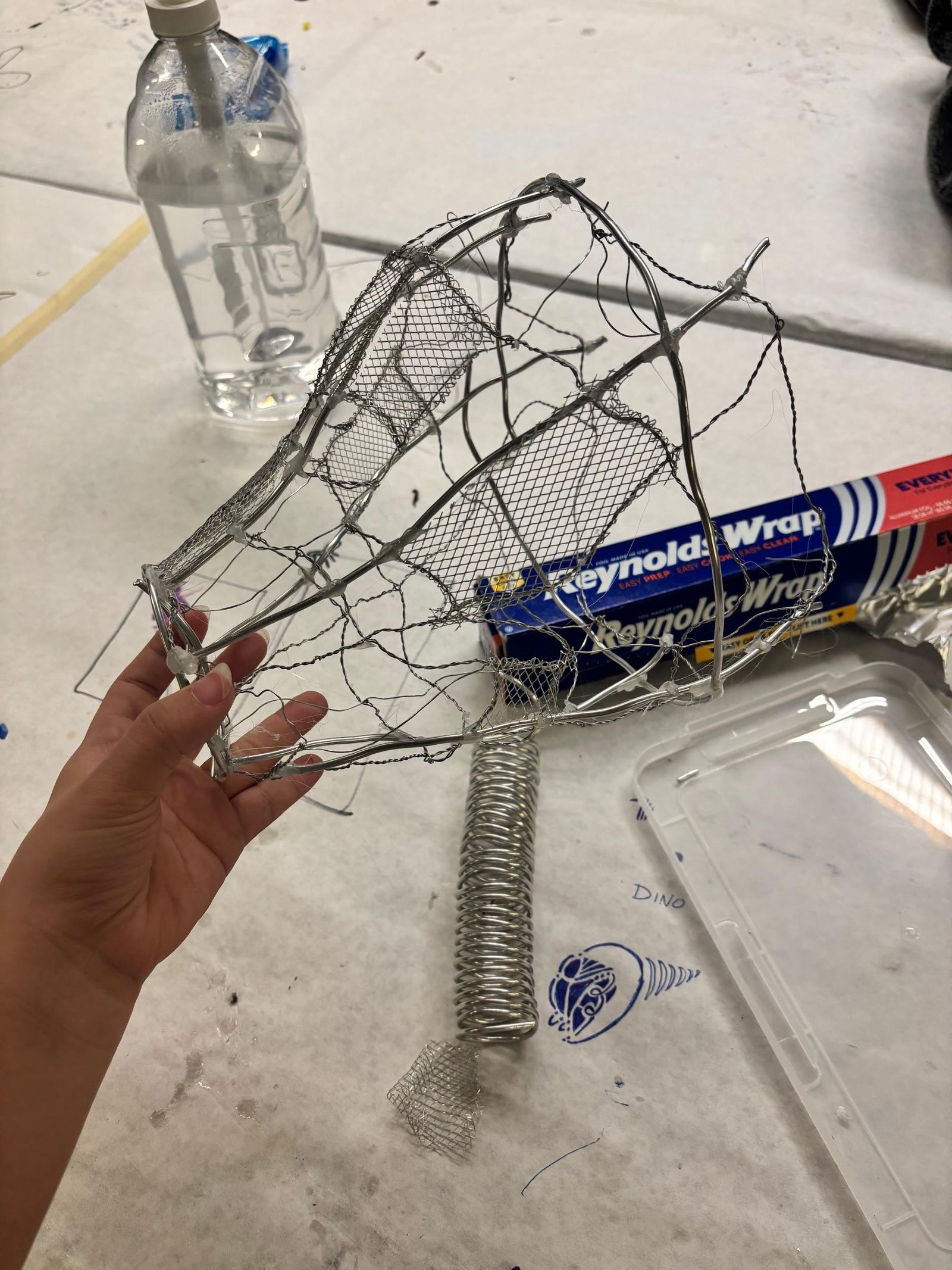 Wireframe armature for the pig's head