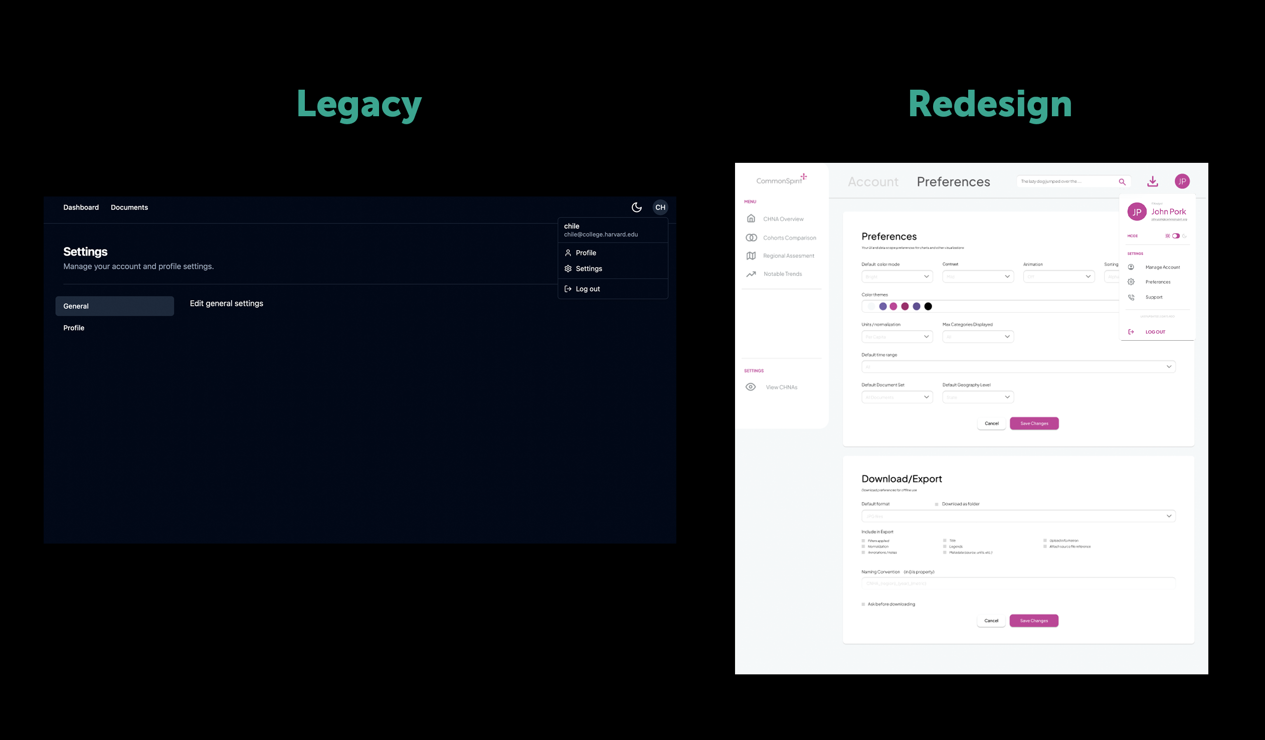 CommonSpirit Health redesign — Preferences page